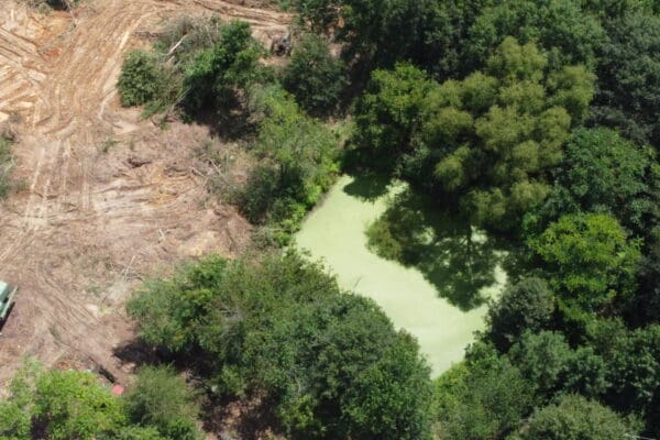 In-progress sitework at Lamb Farm residential community in Duncan, SC, with grading, utilities, and infrastructure preparation for 110 single-family homes by S3 Construction