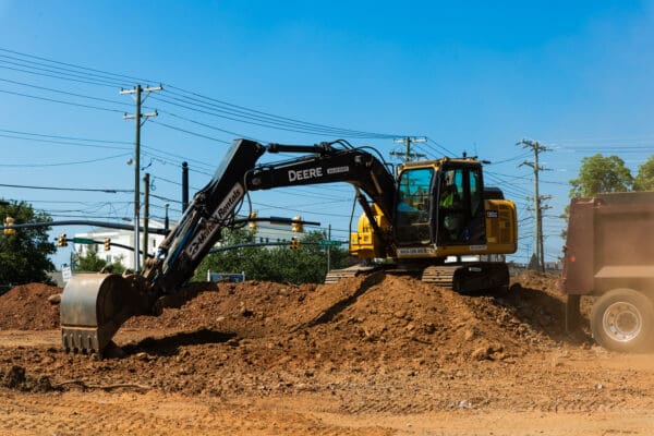 Candid photo of S3 Construction team working on-site